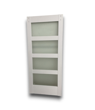 Bud's Warehouse 57937 37 X 84 White Obscure 4 Glass Barn Door