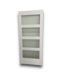 57937 37 X 84 White Obscure 4 Glass Barn Door