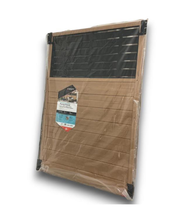 57939 6’ X 4’ Vinyl Fence With Decorative Screen Panels