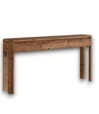 Bud's Warehouse 57940 Rustic Brown Solid Wood Console Table Entryway Table