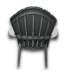 57936 Patio Charcoal Resin Chair With Slat Seat