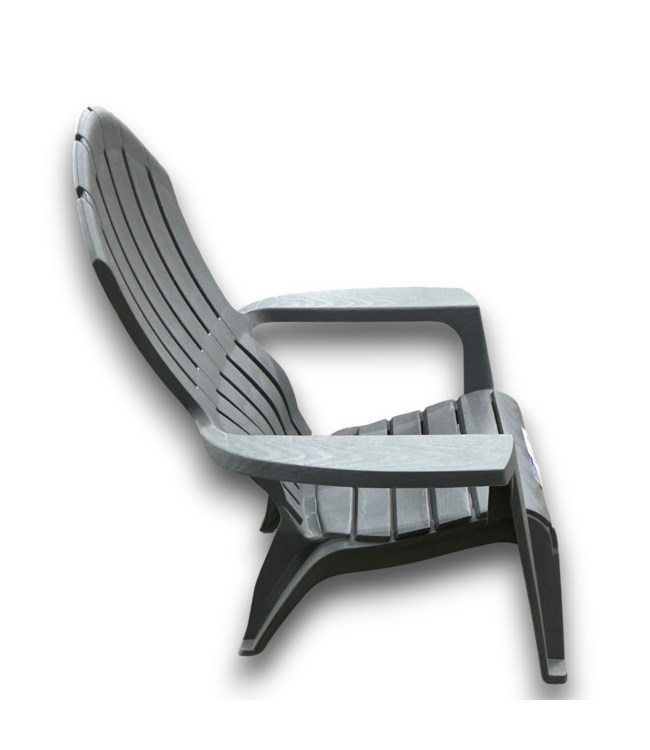57936 Patio Charcoal Resin Chair With Slat Seat
