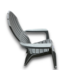 57936 Patio Charcoal Resin Chair With Slat Seat