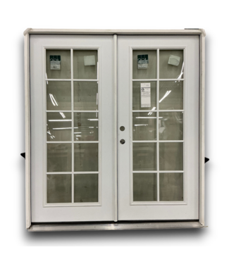 Bud's Warehouse 57958 Primed Steel Right Hand Patio Door With 10 Lite Grilles