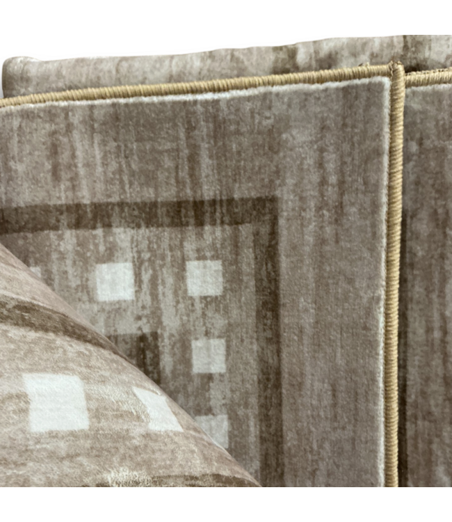 57960 Camel Bordered Area Rug Non-slip