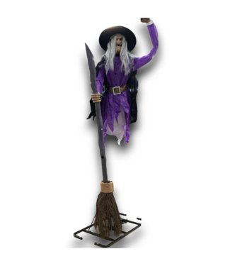 Bud's Warehouse 57961 8' Animated Flying Witch Decorations