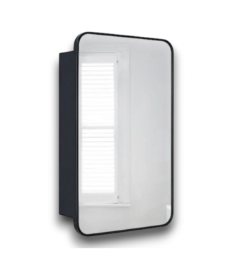 Bud's Warehouse 57963 Black Framed Rectangle Mirror Soft Close Medicine Cabinet