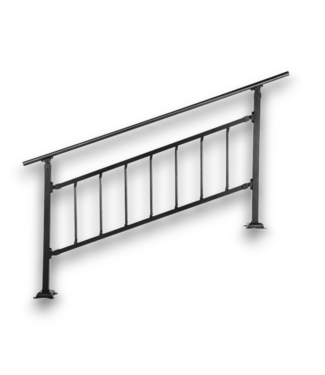 Bud's Warehouse 57970 Black Finished Wrought Iron Indoor Handrail