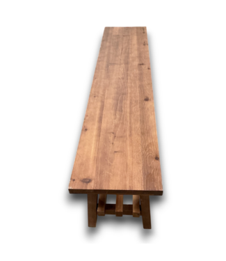 Bud's Warehouse 57975 Brown Solid Wood Dining Bench With Shelf
