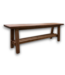57975 Brown Solid Wood Dining Bench With Shelf