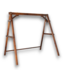 57988 Heavy Duty Wooden Swing Frame Extra Bottom Connection Board Rustic