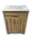 57990 Dolton Light Natural Oak Bathroom Vanity With White Top