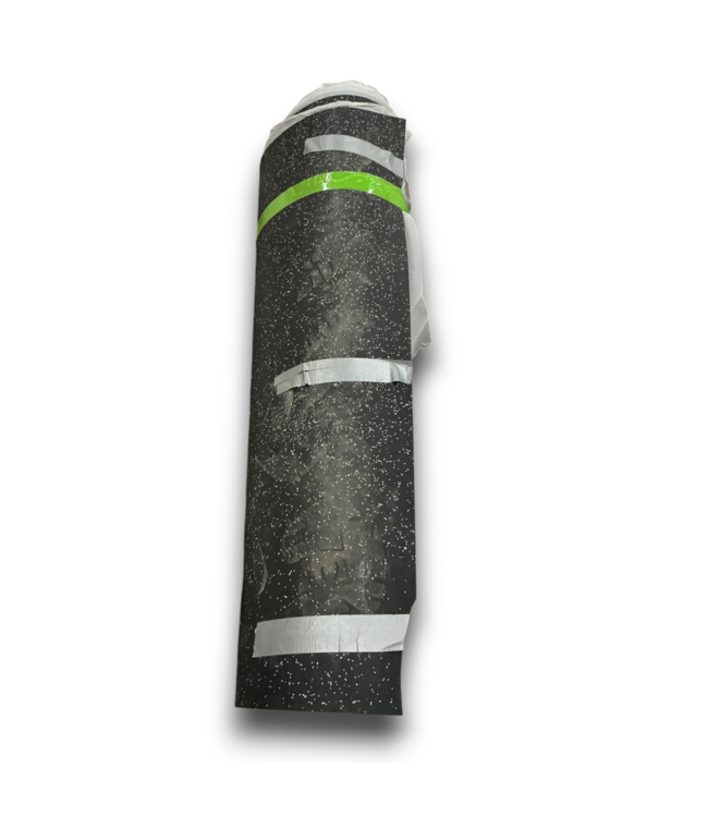 58013 Performance Matte Charcoal Rubber Flooring Reaction Roll 300 Sq. Ft.
