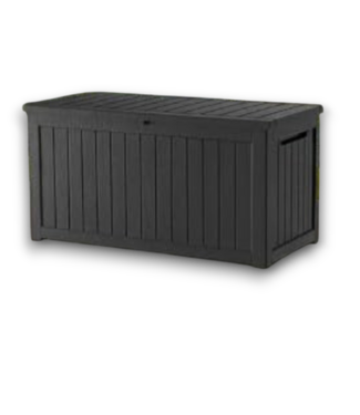Bud's Warehouse 58025 180 Gallon Black Resin Outdoor Deck Storage Box