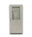 58027 36 X 80 White Half Light Exterior Door Slab