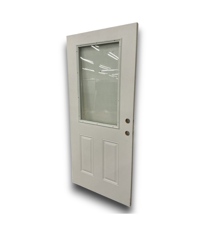 58027 36 X 80 White Half Light Exterior Door Slab