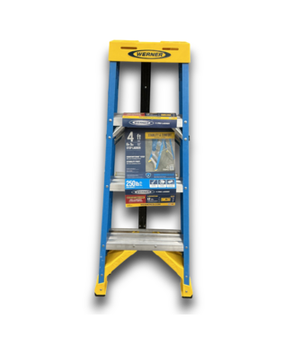 Bud's Warehouse 58038 Fiberglass Type-1 250 Lbs. Load Capacity Step Ladder