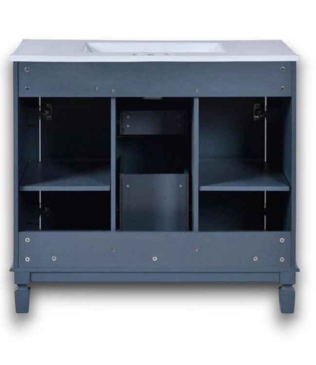 58052 36'' Blue Bathroom Vanity+mirror Cabinet