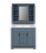 58052 36'' Blue Bathroom Vanity+mirror Cabinet