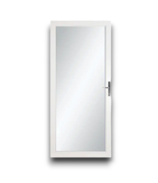 Bud's Warehouse 58053 32 X 80 White Full Glass Storm Door With Screen