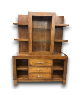 Bud's Warehouse 58059 Wataskin Wood 2 Pc Dining Room Buffet Display