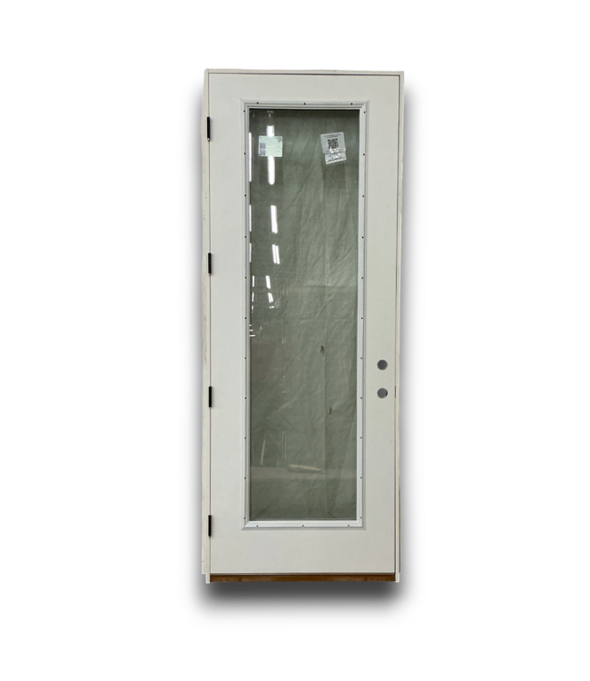 58046 36 X 96 Full Glass White Prehung Exterior Door