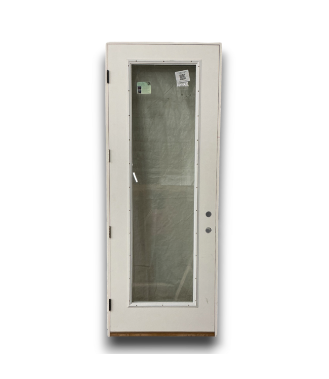 58047 36 X 96 White Full Glass Prehung Exterior Door