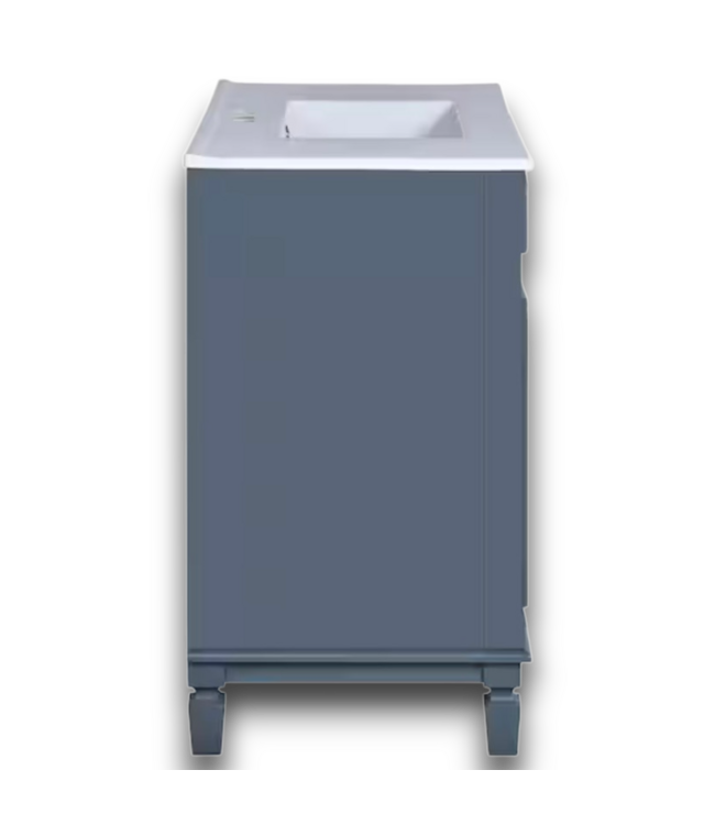 58052 36'' Blue Bathroom Vanity+mirror Cabinet