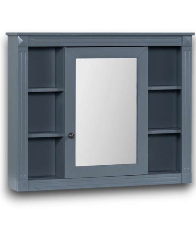 58052 36'' Blue Bathroom Vanity+mirror Cabinet