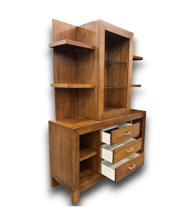58059 Wataskin Wood 2 Pc Dining Room Buffet Display