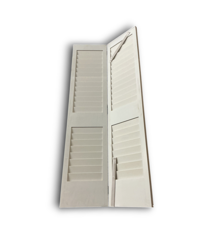 58057 36 X 80 White Louver Bifold Door With Hardware