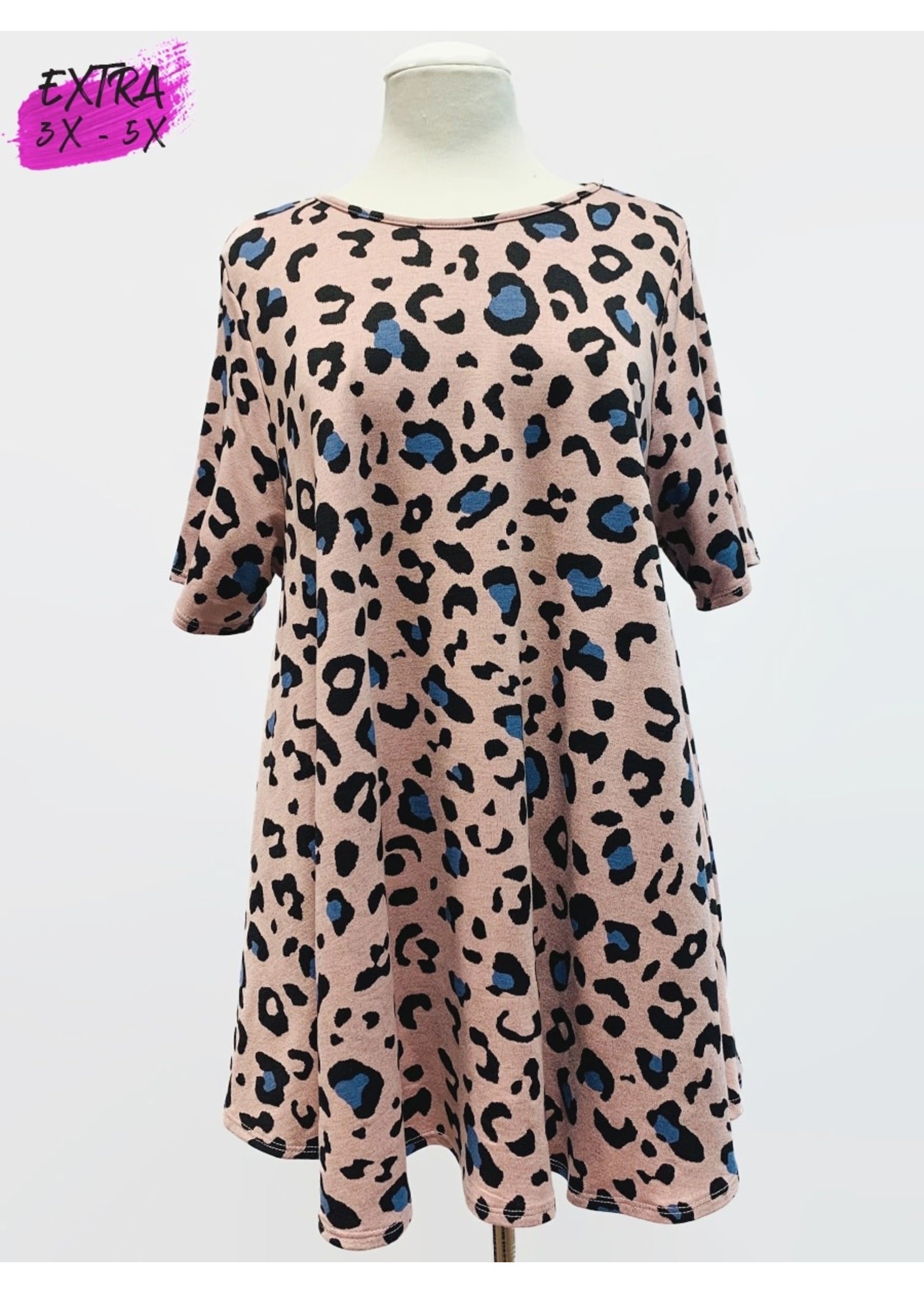 Plus Size Leopard Print Tunic Top - The 