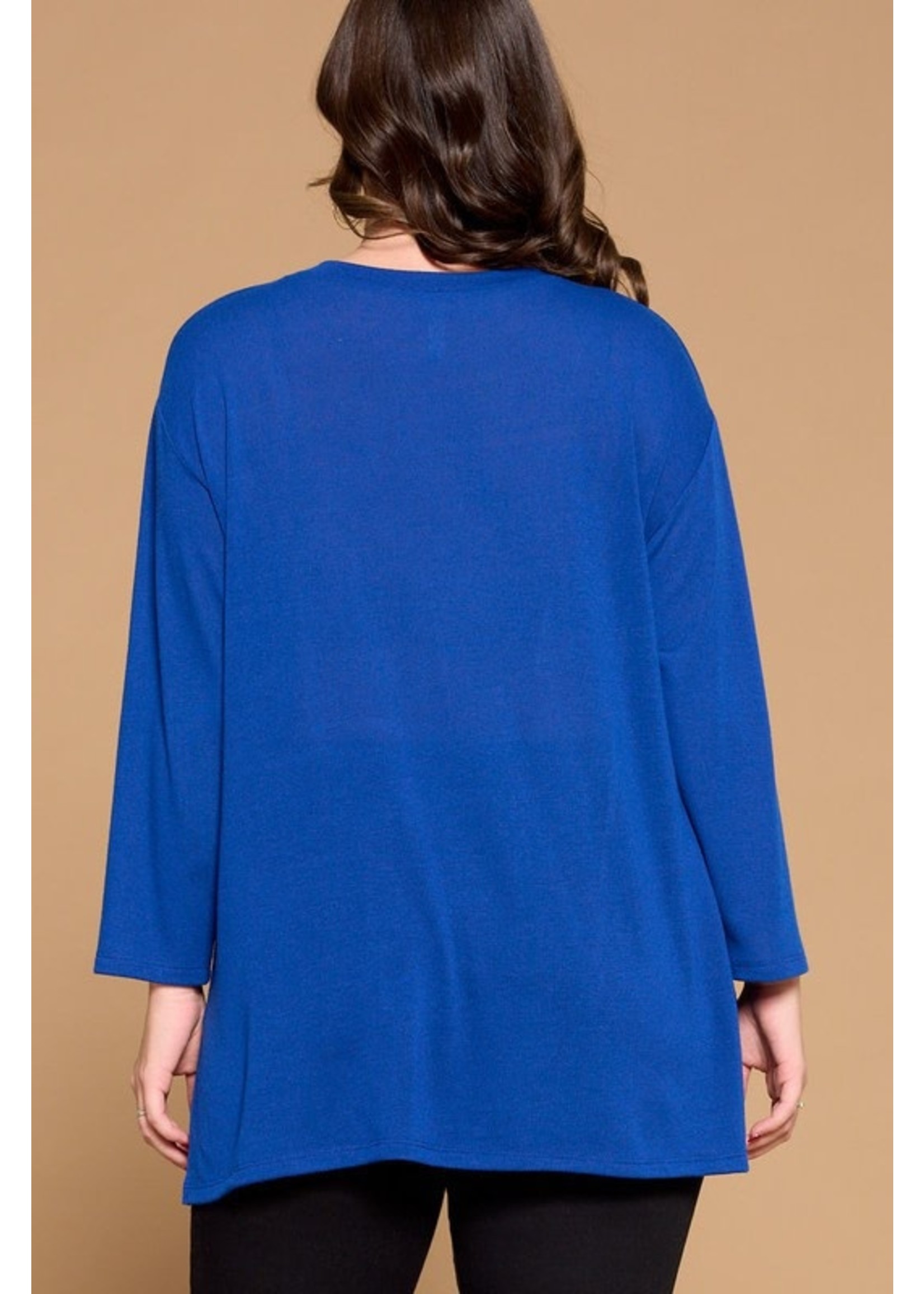 V-Neck 3/4 Sleeve Top in 2 colors