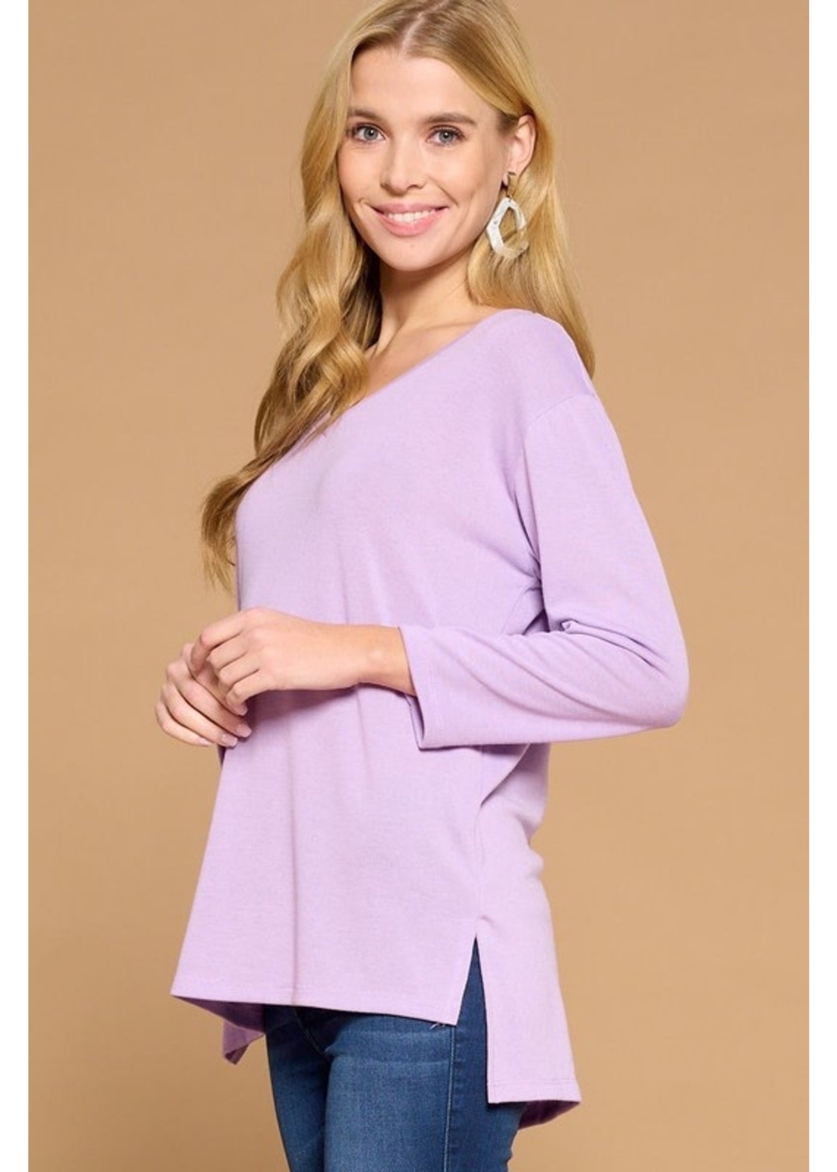 V-Neck 3/4 Sleeve Top in 2 colors