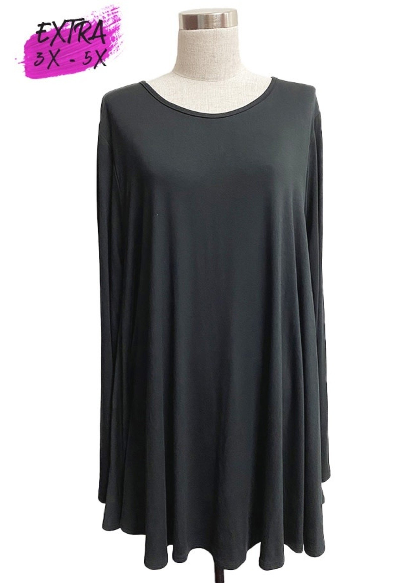 Long Sleeve Solid Tunic Top