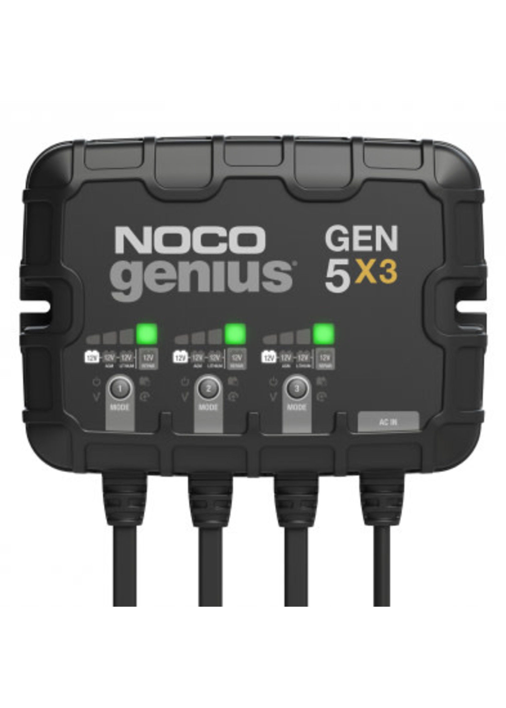 Noco GEN5X3  GENIUS NOCO AUTOMATIC CHARGER 3 BANKS ONBOARD 12V 15A