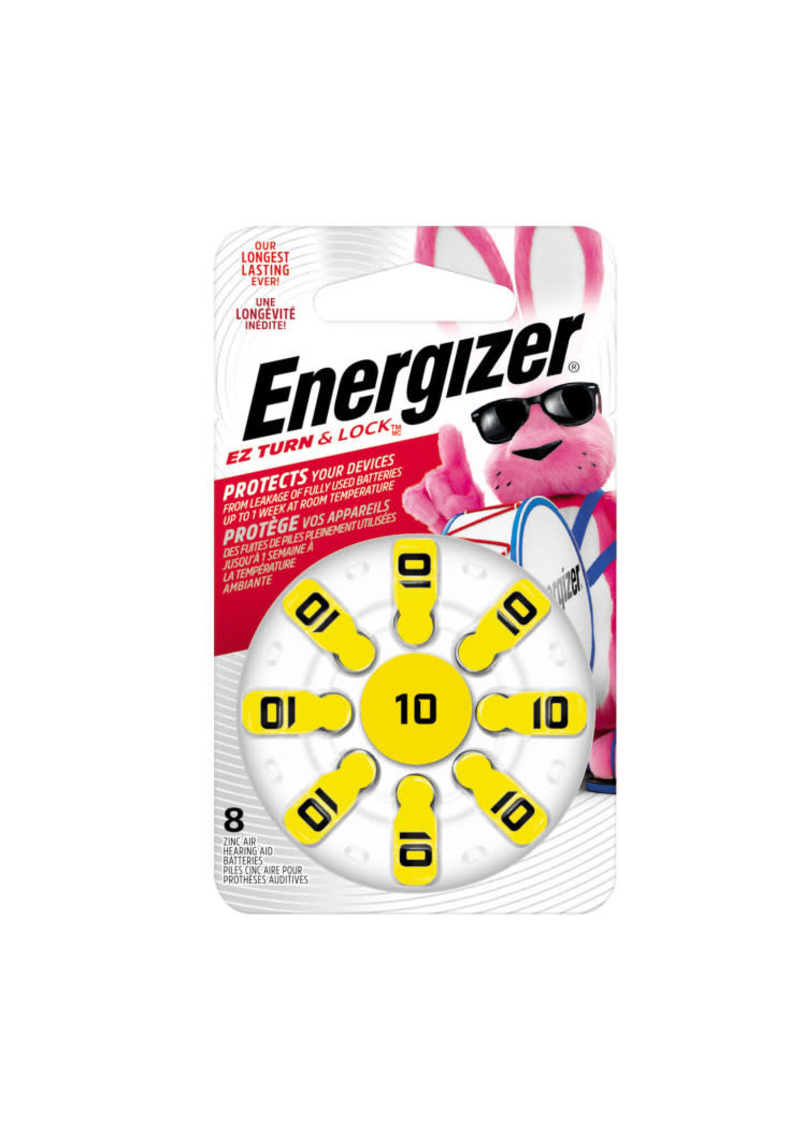 Energizer AZ10DP8 BATT ZINC-AIR HEARING AID 10 ENERGIZER PK/8