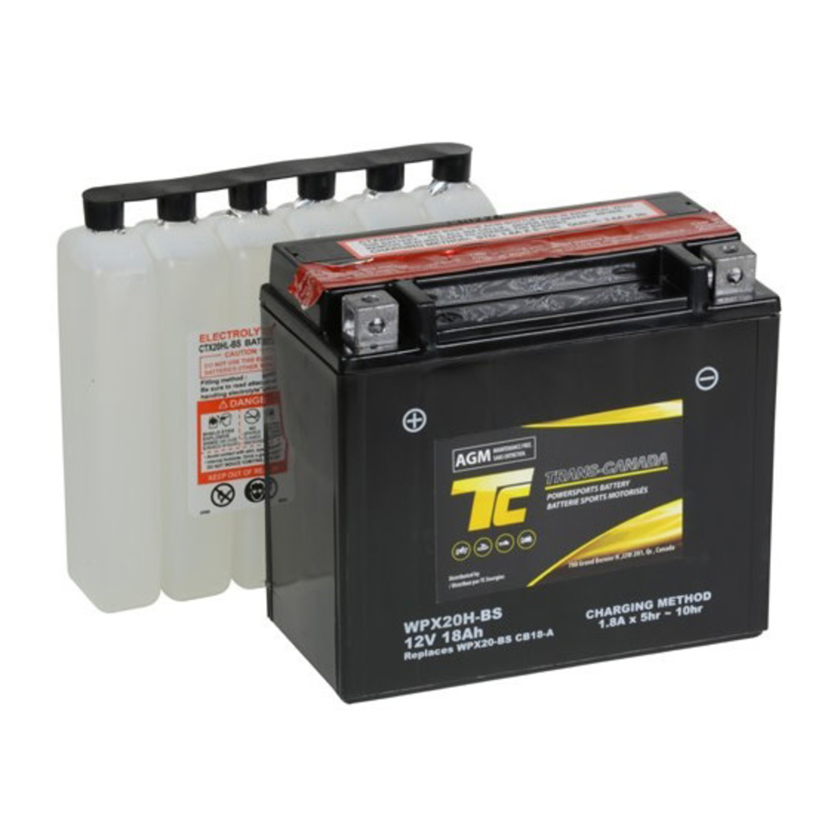 WPX20H-BS ATV/Motorcycle Battery 12V 18Ah