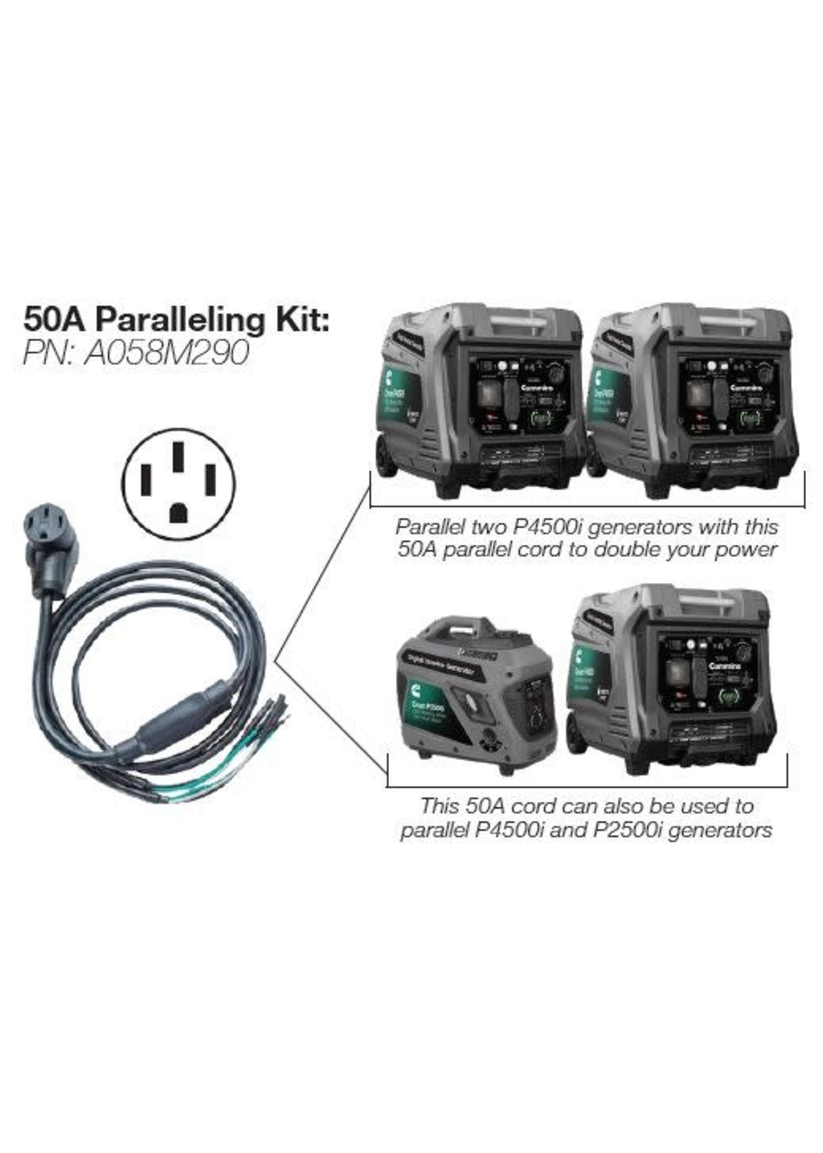 Cummins Cummins Onan P4500i 50A Paralleling Kit A058M290