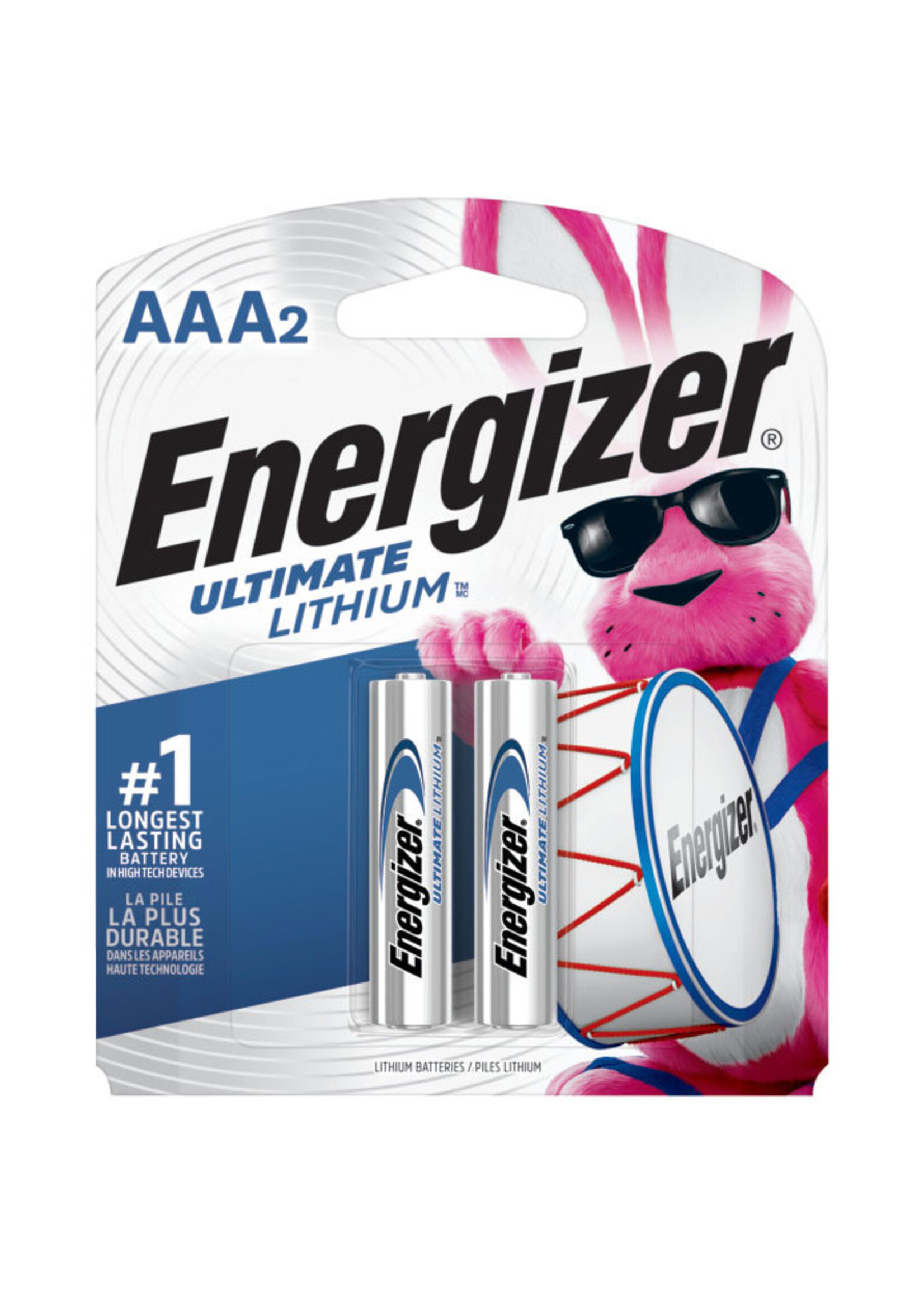 Energizer L92BP2 BATT ENERGIZER ULTIMATE LITHIUM AAA PKG 2