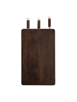 CREATIVE COOP ACACIA WOOD CHEESE BOARD W KNIVES