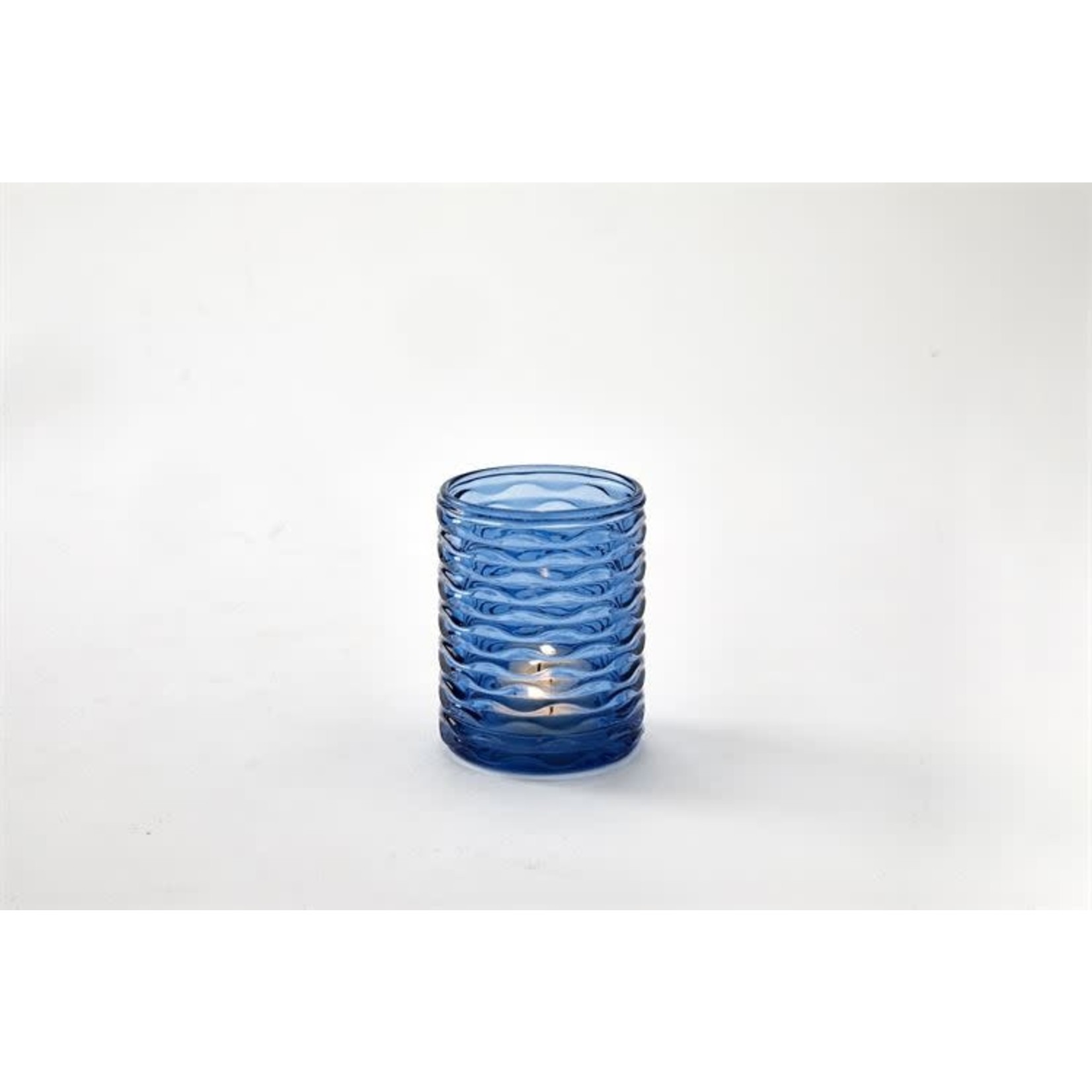 RIPPLE BLUE VOTIVE CANDLER HOLDER