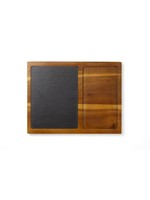 WOOD & SLATE RECT. SERVING BOARD
