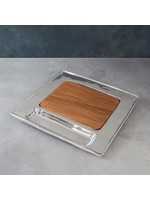 SOHO SQUARE CUTTING BOARD W CRACKER TRAY