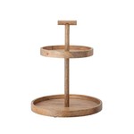 BLOOMINGVILLE MANGO WOOD TWO TIERED TRAY