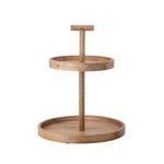 MANGO WOOD TWO TIERED TRAY