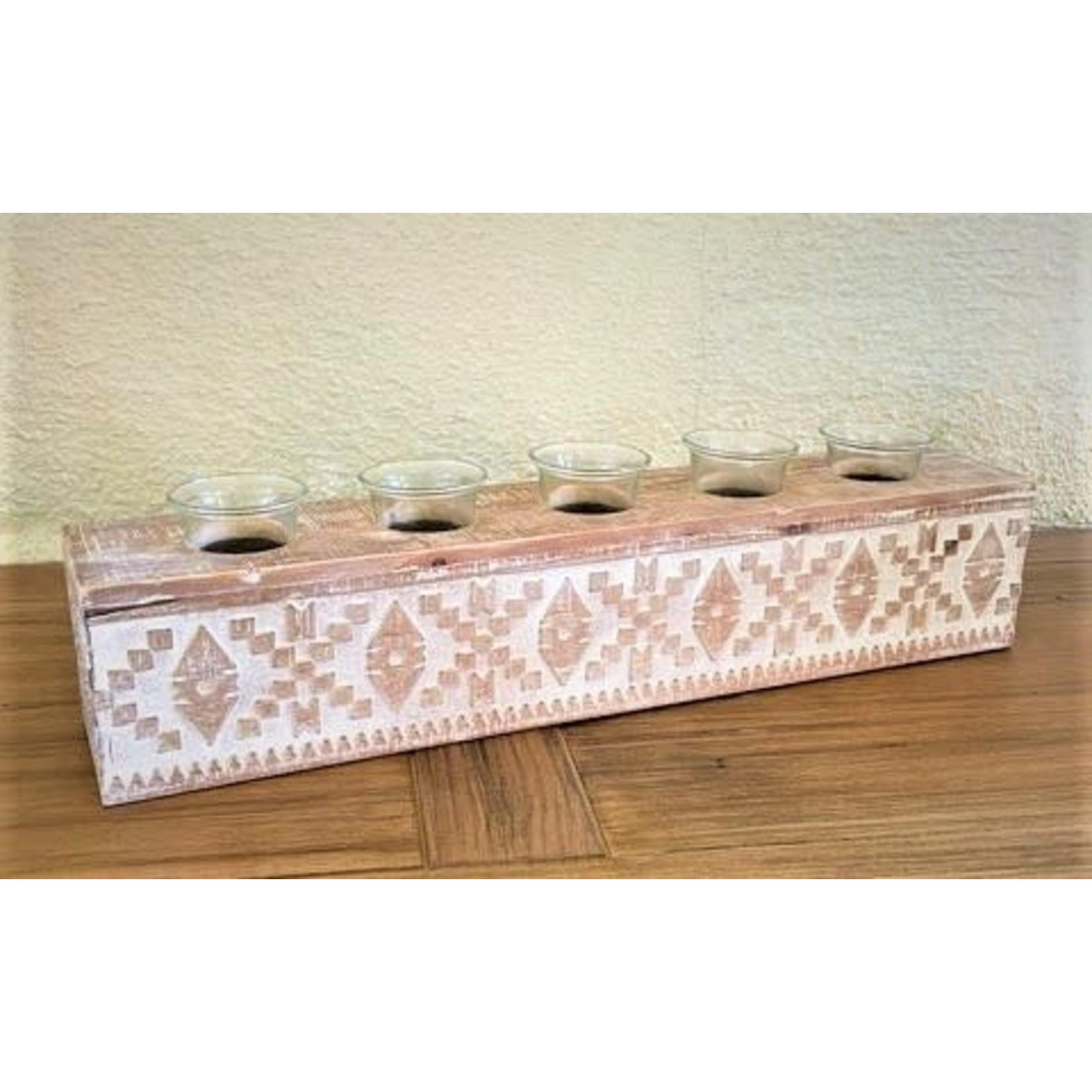 NATURAL WOOD VOTIVE CANDLE HOLDER