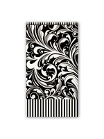 MICHELE DESIGN WORKS BLACK FLORENTINE HOSTESS NAPKIN