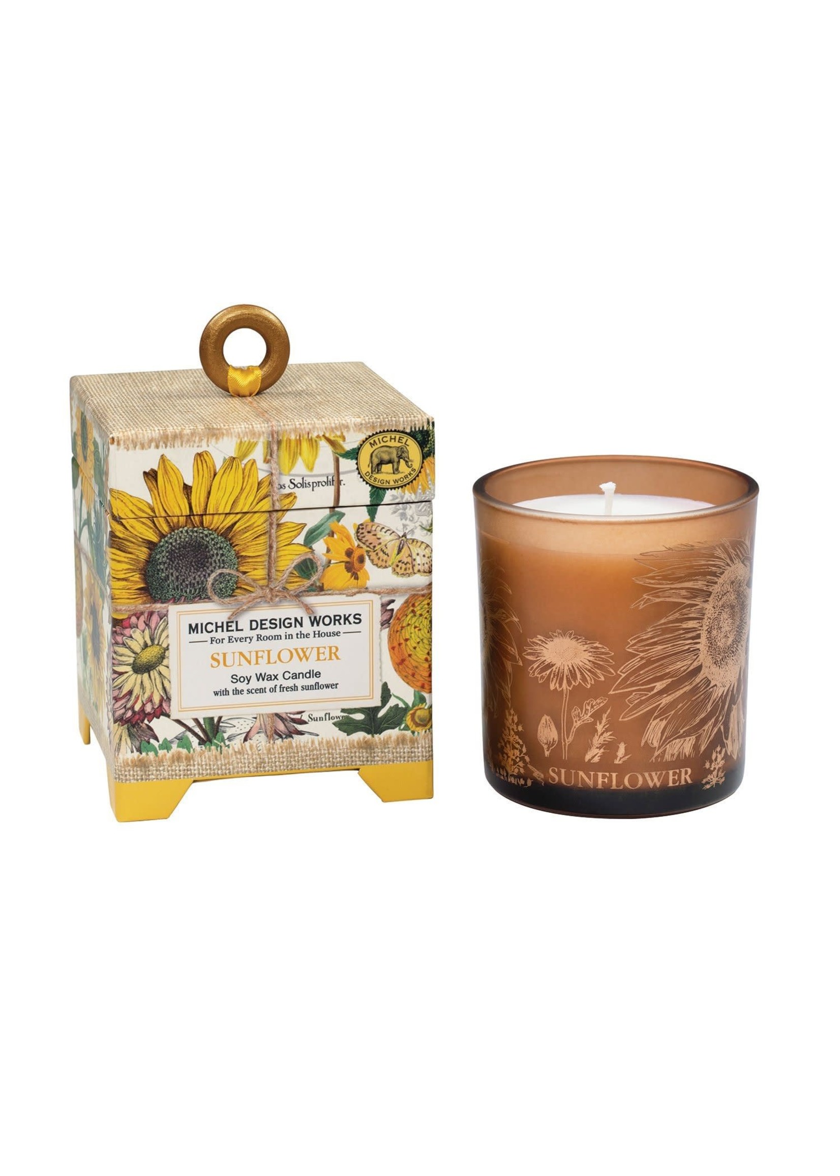 MICHELE DESIGN WORKS SUNFLOWER 6.5OZ SOY WAX CANDLE