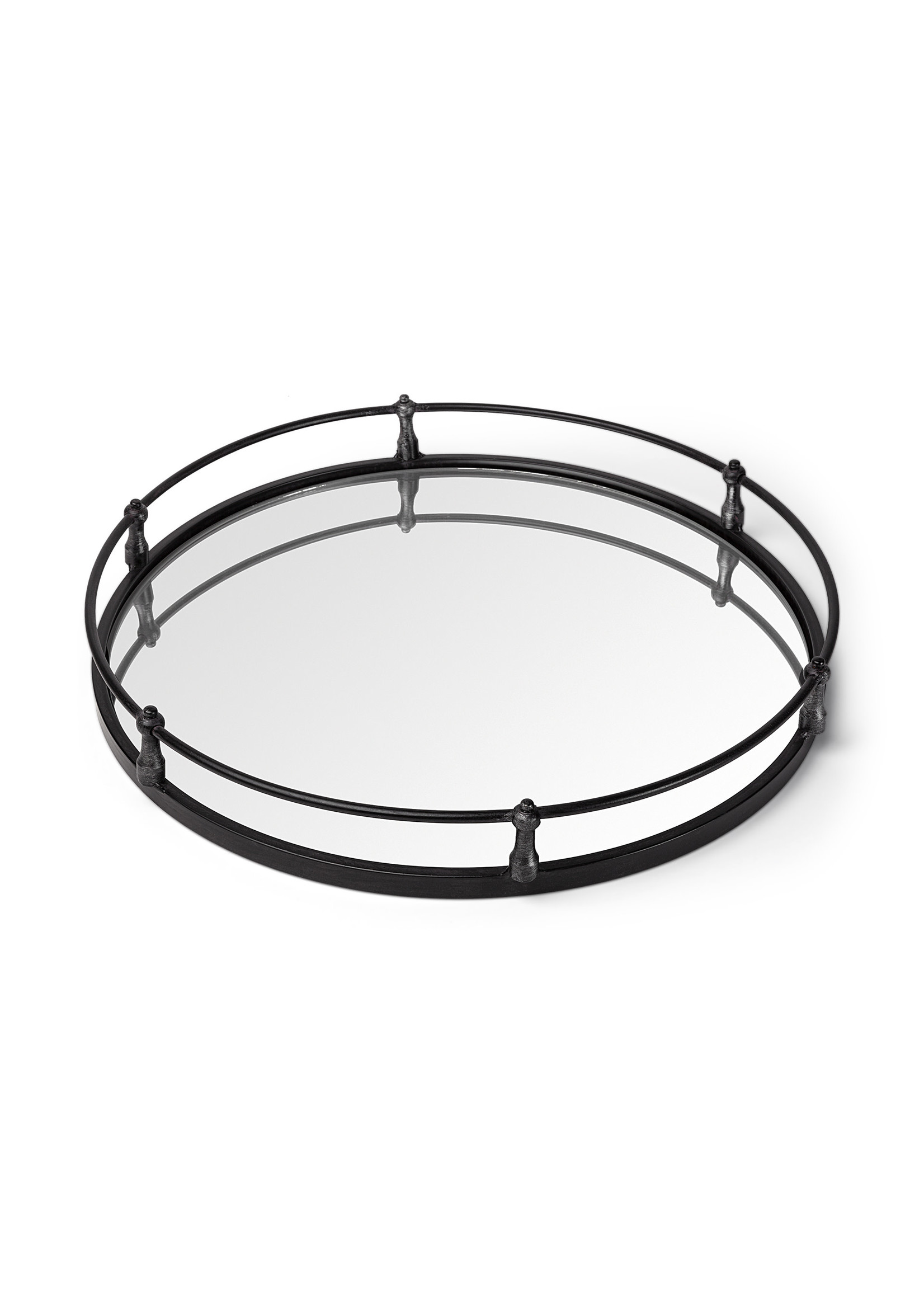 MERCANA KIMBEL MIRRORED ROUND TRAY